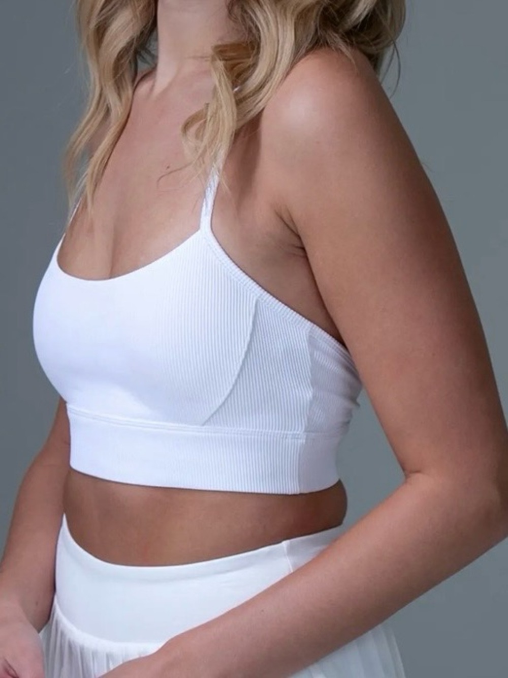 3/$30 SALE White Ribbed Seamless Camisole Yoga Top Backless As Seen on TikTok